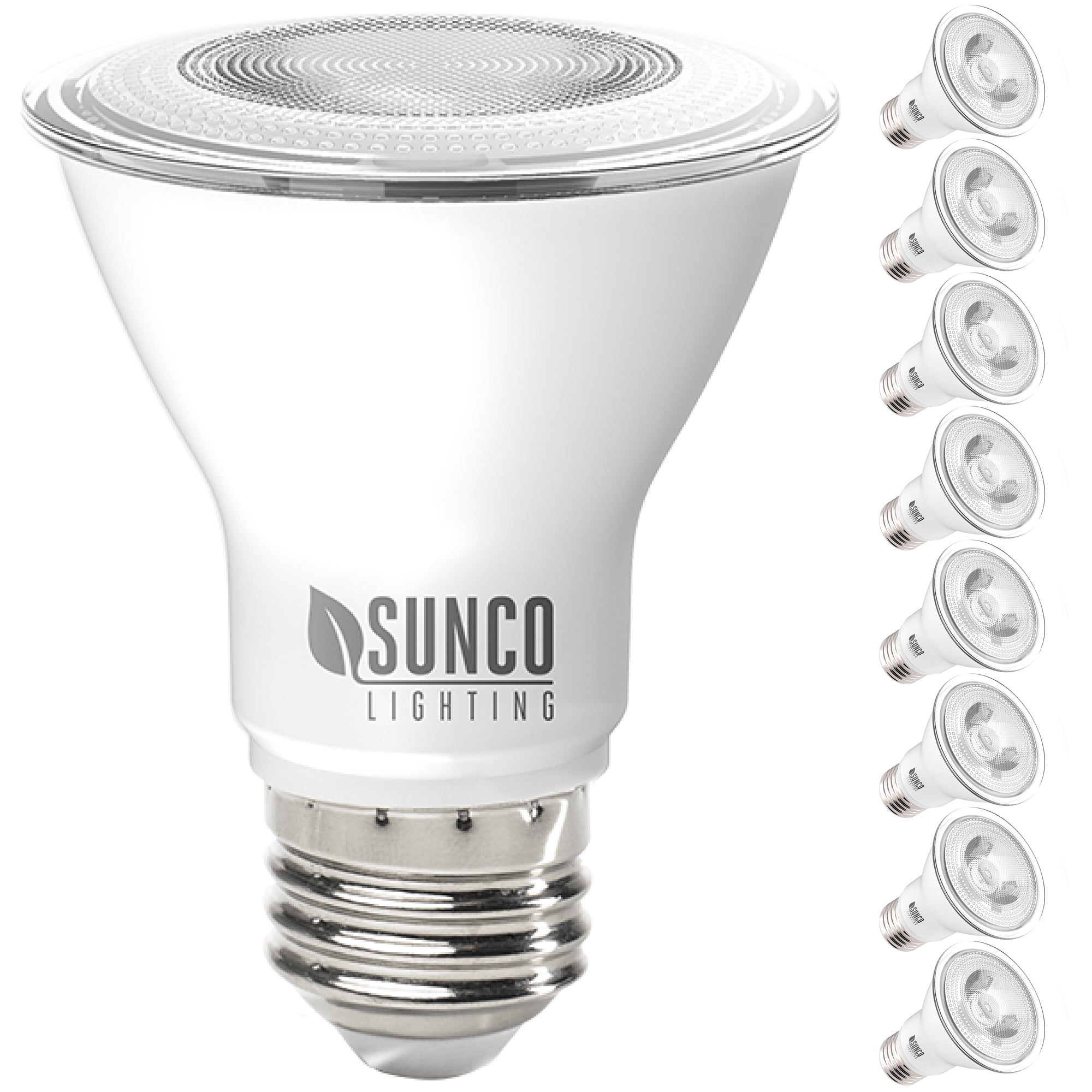 Sunco Lighting 8 Pack PAR20 LED Bulb, 7W=50W, Dimmable, 2700K Soft