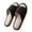 Black, variant on Xfvqtps Mens Womens Linen House Slippers Open Toe Slide Shoes Non Slip Indoor Casual Flat Comfy Couple Home Shoes