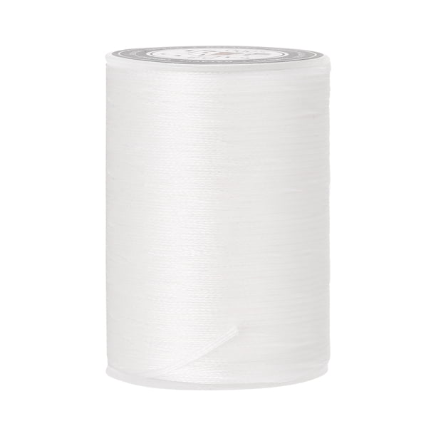 Hilo de costura de cuero Uxcell de 98 yardas 150D/0.8mm, cordón encerado, blanco