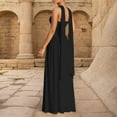 thumbnail image 4 of Women Strapless Long Prom Dress Side Slit Dresses Formal Evening GownsRuched Gown with Scarf, 4 of 7