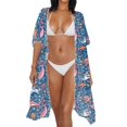 thumbnail image 3 of HELLHERO High Quality Fabrics Bathing Suit Cover Up for Summer Casual Flowy Ocean Sea Creatures Cover, 3 of 6