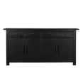 thumbnail image 7 of Pemberly Row Traditional 4-drawer 4-Door Solid Wood Sideboard in Black, 7 of 7