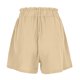 thumbnail image 5 of Puntoco Pantalones cortos casuales para mujer, informales, de primavera y verano, sólidos, cómodos, con cintura elástica y bolsillos, nuevos pantalones cortos de moda para mujer, 5 of 5