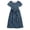 Dark Blue, variant on REDARER Girls' Striped Dress, Short Sleeve Two-Tone Stripe A-Line Midi Dress, Casual Princess Dress for Kids,11-12 Years