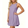 thumbnail image 5 of Lenpel Womens Summer Tank Dresses Trendy Striped Crew Neck Sleeveless Mini Dresses with Pockets Casual Loose Sundresses, 5 of 7