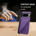 thumbnail image 5 of Case Compatible with Google Pixel 7A, Wallet Case with Hidden Card Holder, withKickstand Card Slots Classic PU Cowhide Leather Cover for Men Women Girls for Google Pixel 7A, Purple, 5 of 5
