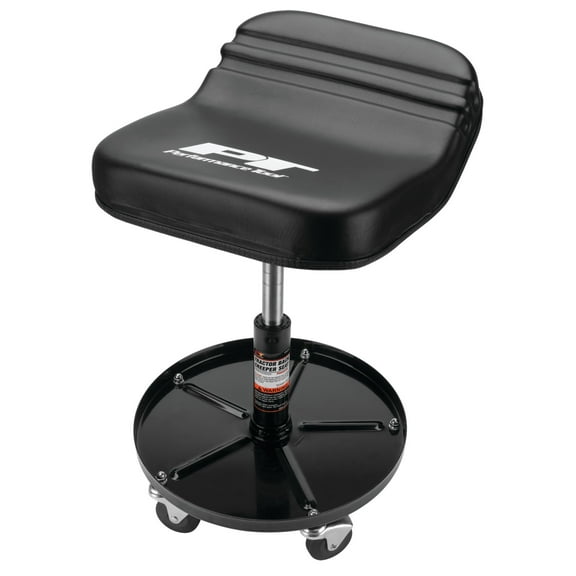 Performance Tool W85020 Tractor Creeper Rolling Work Seat w/ Storage Tray for Garages and Workshops, 24 in. Tall, Black