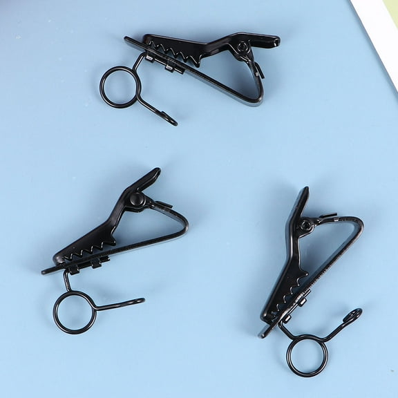 LABSERRON 24Pcs Small Mic Clip Adjustable for Voice Chat and Video Conferencing in Black Color