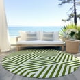 thumbnail image 6 of Addison Rugs Chantille Indoor/Outdoor Transitional Geometric Olive Washable Round Rug, 8' x 8', 6 of 6