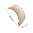 thumbnail image 3 of Btomtd Crescent Body Pillows for Side Sleepers, 31.5 Inch Long Bolster with Ruffled Edge, Leg Waist Support, Removable Cover, A, 3 of 4