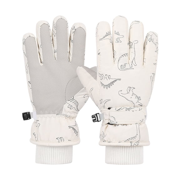 Snow Mittens Kids Thermal Warm Lined Girls Winter Gloves Waterproof Outdoor Ski Gloves for Ages 9-10 Years Girls