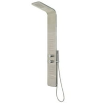 Finihen Shower Panel, Shower Panel Tower System, 57 Inch Stainless Steel Shower Panel with 12 x 8 Head Shower, Silver