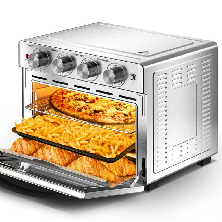 Cooks 6-Slice Brushed Stainless Steel Toaster Oven With Air Fry