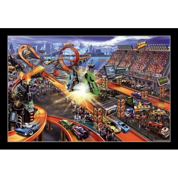 Hot Wheels - Crash Laminated & Framed Poster Print (36 x 24)
