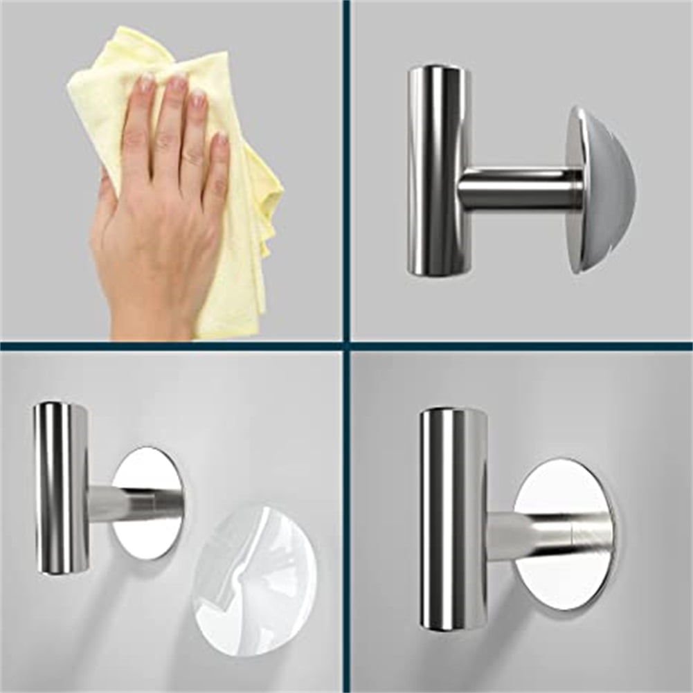 Kepooman 4 Pack Towel Hook Bathroom Hooks Robe Hook, Towel Hooks for Bathroomsfor Cabinet Closet Door Towel Hook for Bathroom, Silver Kepooman 4 Pack Towel Hook Bathroom Hooks Robe Hook, Towel Hooks for Bathroomsfor Cabinet Closet Door Towel Hook for Bathroom, Silver