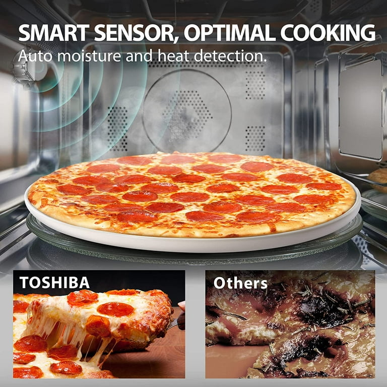 TOSHIBA ML-EM34P(SS) Smart Countertop Microwave, Sensor Reheat