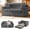 Gray, variant on Convertible Sofa Bed, Pull Out Boneless Couch Loveseat Floor Sofa Bed with Pillows, 2-Seater Folding Sofa Loveseat Boneless Couch for Living Room, Bedroom, Apartment, Office