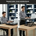 thumbnail image 2 of Mount-It! Height Adjustable Standing Desk Converter | X-Lift Sit Stand Black, 2 of 18