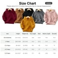thumbnail image 6 of PatPat Toddler Girl Clothes Baby Cute Hoodies Girl Sweatshirt Boy Pullover Outfits Long Sleeves Top with Pocket, Burgundy, 18-24M, 6 of 13