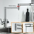 Pot Filler Faucet Deck Mounted, Brass Rotating Folding Kitchen Sink
