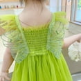 thumbnail image 4 of Vedolay Spring Dresses Little Girls' Sequin Mesh Tull Dress Sleeveless Flower Party Ball Gown,Green 4-5 Years, 4 of 5
