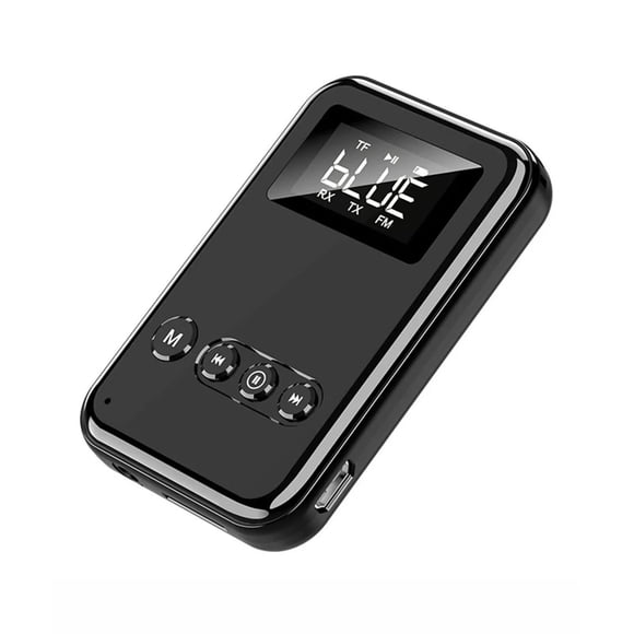 Transmisor/receptor Bluetooth 5.0 Lcd Para Pc, Tv, Altavoces Negro