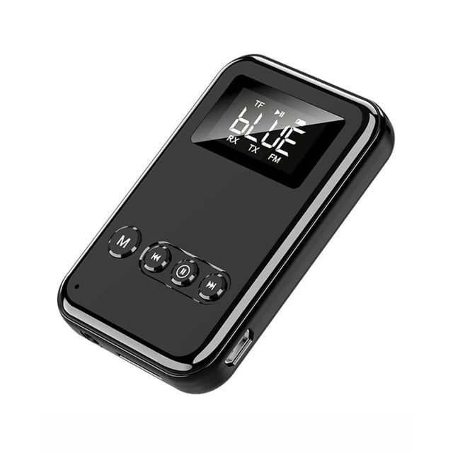 Transmisor/receptor Bluetooth 5.0 Lcd Para Pc, Tv, Altavoces Negro