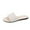 Beige, variant on JeashCHAT Slip On Slide Sandals for Women Woman's One-line Sandals Flat Slippers Color Everything Matching Sandals (Beige)