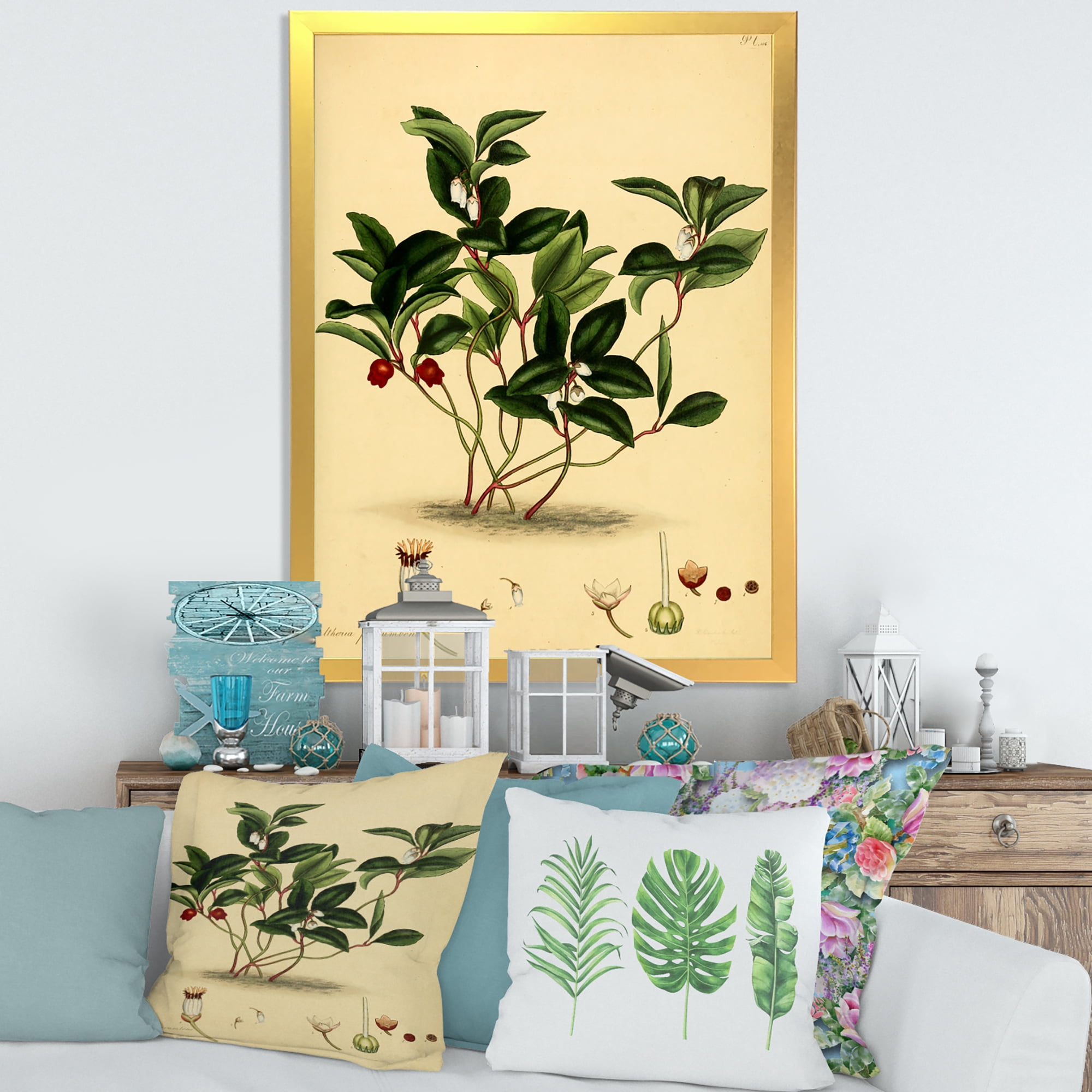 Designart 'Ancient Plant Life III' Traditional Framed Art Print