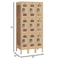 thumbnail image 4 of 12" Wide Triple Tier Vented Metal Locker - 3 Wide - 6 Feet High - 18 Inches Deep - Tan - Unassembled, 4 of 4