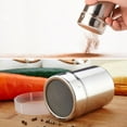 thumbnail image 3 of Kripyery Stainless Steel Spice Sifter with Lid Fine Mesh Rotating Cover Seasoning Jar for Pepper Coffee Powder BBQ Spice Food Grade Salt Sugar Shaker Outdoor Camping & Kitchen Supplies, 3 of 8