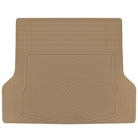 Heavy Duty Cargo Liner Floor Mat-All Weather Trunk Protection, Trimmable to Fit & Durable HD Rubber Protection for Car SUV Sedan Auto, Beige (MT785BGAMw1)