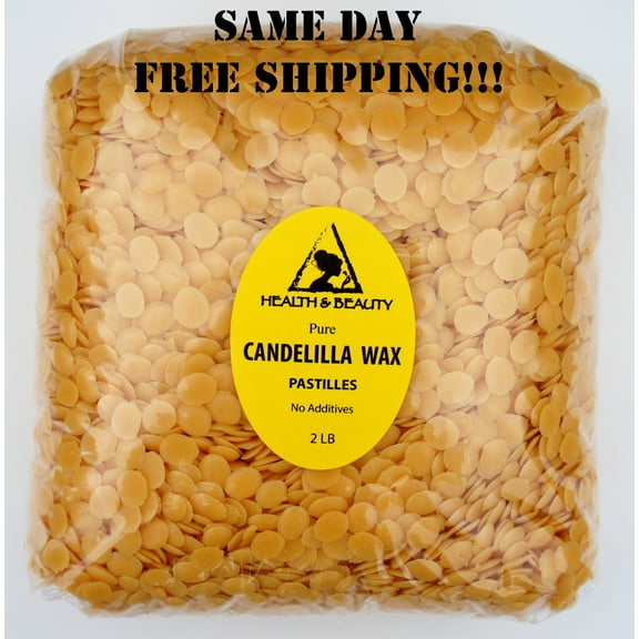 CANDELILLA WAX FLAKES ORGANIC VEGAN BEADS PASTILLES PRIME 100% PURE 32 OZ, 2 LB