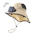 thumbnail image 2 of BRGZLK Boys Cooling Solar Fan Hat Summer 2026 Trendy Quick Drying Adjustable Sun Protection Hats for Outdoor Beige Free Size, 2 of 6
