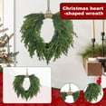 thumbnail image 2 of 18" Large Cedar Christmas Wreath for Front Door with Burlap Bow, Artificial Greenery Holiday Farmhouse Wreath for Indoor Outdoor Wall, Window, Fireplace, Porch, Rustic Xmas Home Decorations, 2 of 9