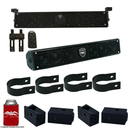 Wet Sounds Package - One Stealth 6 Ultra HD, One Stealth 6 Surge Amplified Soundbar & 1.75" Pipe Mounting Hardware