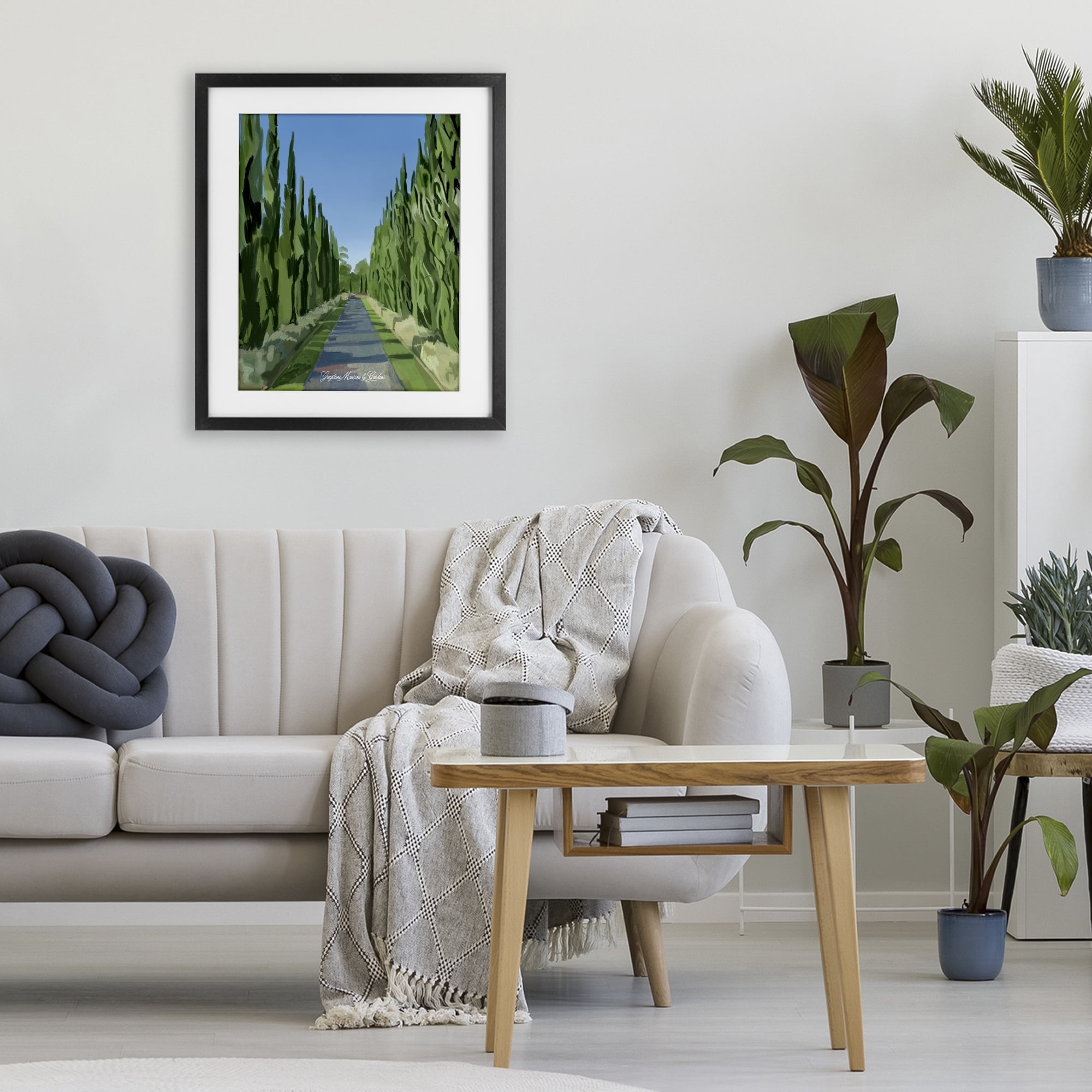 Stupell Industries Greystone Gardens Path Black Framed Print Under Glass, design by Amelia Noyes