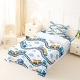 thumbnail image 5 of Manfei Toy Train Twin Sheets,Blue Railroads Tracks Bedding,3pcs,1 Fitted Sheet and 1 Pillowcase, 5 of 6