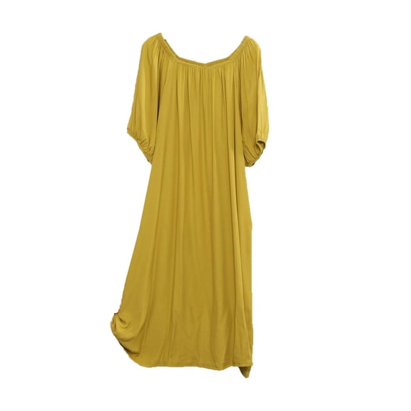 Women's Vintage Nightgowns Crewneck Puff Sleeve Long Nightshirts Causal Comfy Soft Pajamas Dress