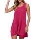 thumbnail image 1 of Vestido de playa sin mangas y cuello redondo para mujer - Blusa informal, poliéster spandex, corte holgado - S-XXL, 1 of 5