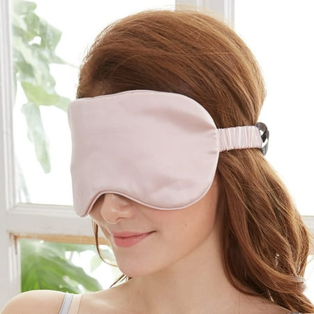 Advanced 19 Momme Mulberry Silk Sleep Mask, Both Sides Silk, Silk Covered Elastic Band, Big Size 22X10cm, Anti-Aging, Anti-Eye Wrinkles,...