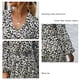 thumbnail image 3 of Vestido de Manga Larga para Mujer Cuello Alto Manga Farol Longitud Media Vestido con Estampado de Leopardo Y Cintura Ajustable ANGGREK  Otros, 3 of 6