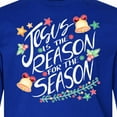 thumbnail image 4 of Inktastic Jesus is the Reason for the Season Christmas Bells and Stars Long Sleeve Youth T-Shirt, 4 of 5