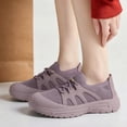thumbnail image 7 of IEMIEMIEM Womens Orthopedic Shoes Arch Support Non Slip Slip on Work Shoes Wide Knitted Mesh Stretch House Shoes Comfort 2026 Foam Shoes Purple 6.5 Wide, 7 of 7