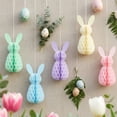 thumbnail image 6 of 5Pcs Easter Hare Honeycomb Decorations Foldable Paper Honeycomb Ornament for Tabletop Ceiling Display Home Decoration, 6 of 17