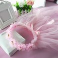 thumbnail image 3 of Flower Girls Veil Girl's Engagement Party Wedding Veil Ribbon Edge with Flower Crown for Ring Bearer Photography, 3 of 10