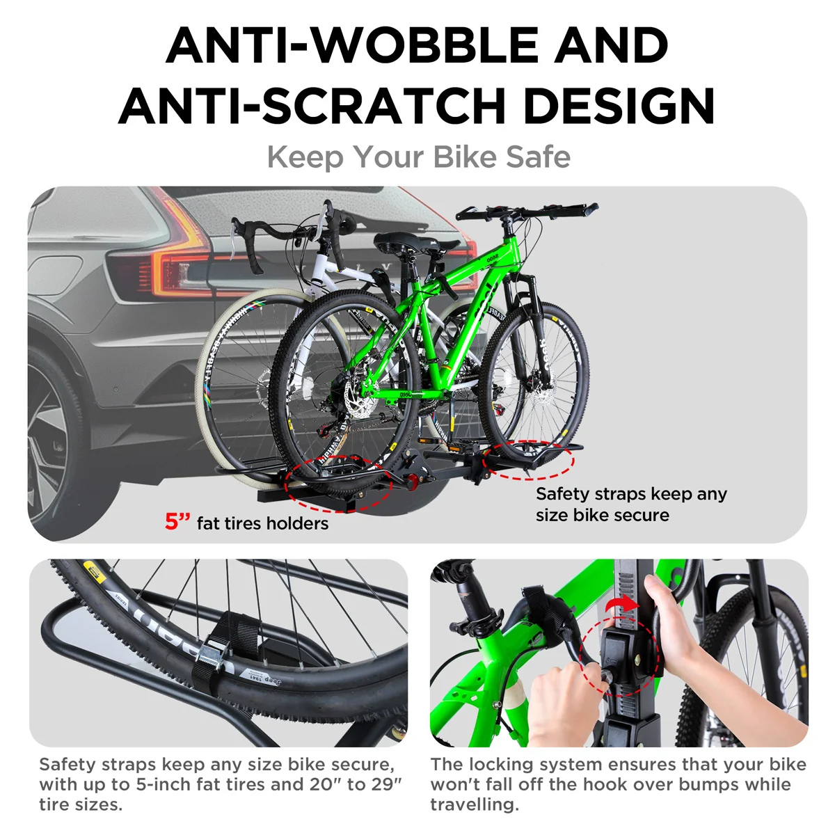 Young Electric 2-Bike Hitch Rack with Lock photo 7