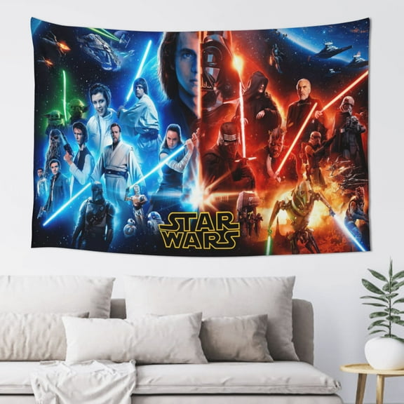Star The Man-dalorian War Wall Tapestry Poster for Bedroom Aesthetics Room Decor Flag Wall Hanging Dorm Living Room 60''x 40''