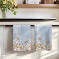 thumbnail image 7 of Starfish Summer Beach Kitchen Towels Set of 3, Coastal Ocean Wooden Sea Shell Absorbent Dish Towels for Kitchen, Microfiber Hand Towel, Quick Drying Tea Towel for Cleaning Decorative Dishcloths, 7 of 7