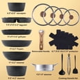 thumbnail image 2 of Gianna 17 Pcs Non-Stick Pots and Pans, Non-toxic Kitchen Cooking Set with Stay-Cool Handles, Black, 2 of 6